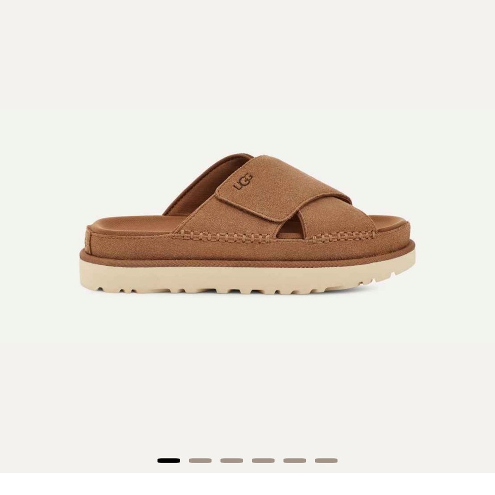 UGG Brown Goldenstar Platform Sandals